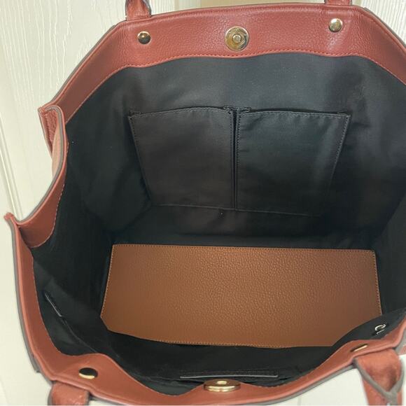 Rebecca Minkoff Whiskey MAB Double Handle Leather Tote - Picture 10 of 12